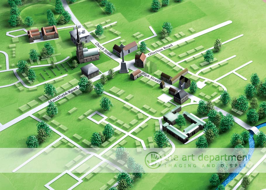 edwinstowe 3d map